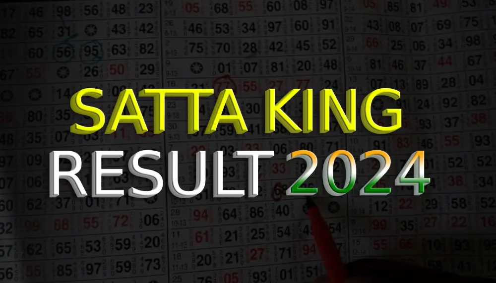 Satta King 2024 displayed with highlighted text on a background of lottery numbers for gali results.